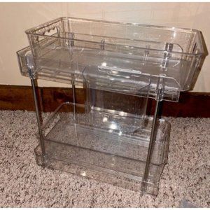 2 Tier Clear Organizer with Dividers, Pantry Organization and Storage